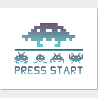 press start Posters and Art